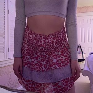 Ruffle Leopard Skirt